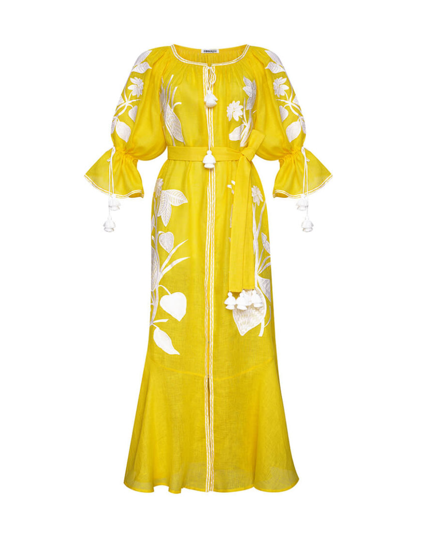 Сукня з льону Едем на кнопках FOBERI_SS20022, фото 1 - в интернет магазине KAPSULA