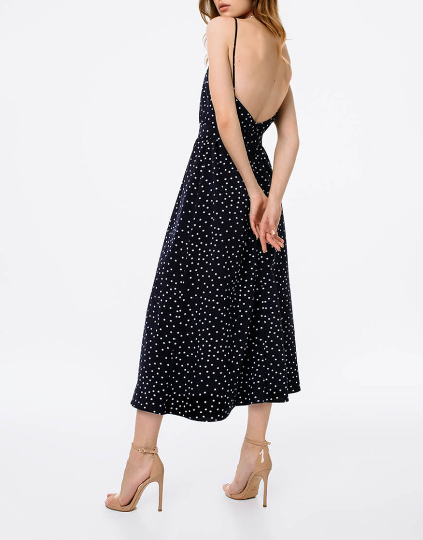 Платье с разрезом и открытой спиной DARK BLUE MGN_1716TS, фото 1 - в интернет магазине KAPSULA