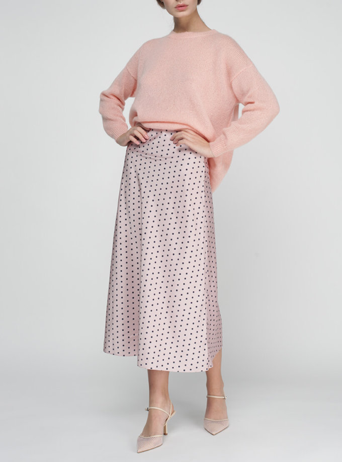 Юбка миди в горох MISS_SK-007-pink, фото 1 Юбка миди в горох MISS_SK-007-pink, фото 1 - в интернет магазине KAPSULA