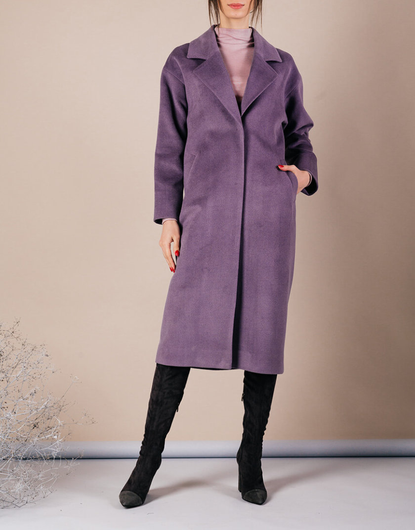 Кашемировое пальто с поясом MMT_093_lavanda, фото 1 - в интернет магазине KAPSULA