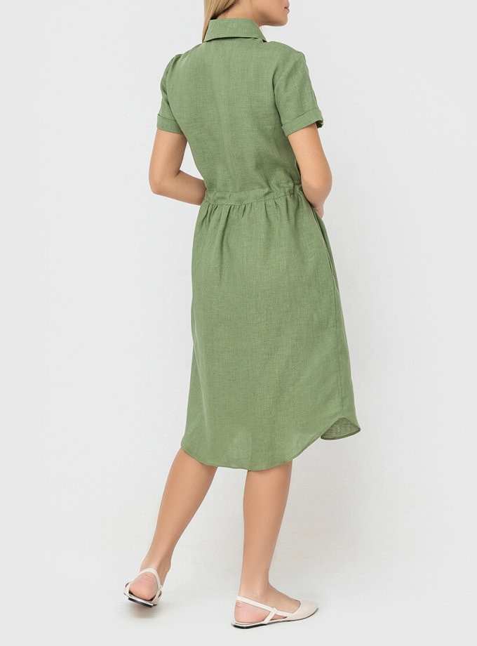 Платье-рубашка из льна MRND_М53-2, фото 1 - в интернет магазине KAPSULA