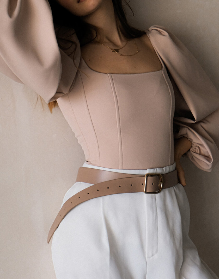 Корсет с рукавами-буфами MSY_beige_corset, фото 1 - в интернет магазине KAPSULA