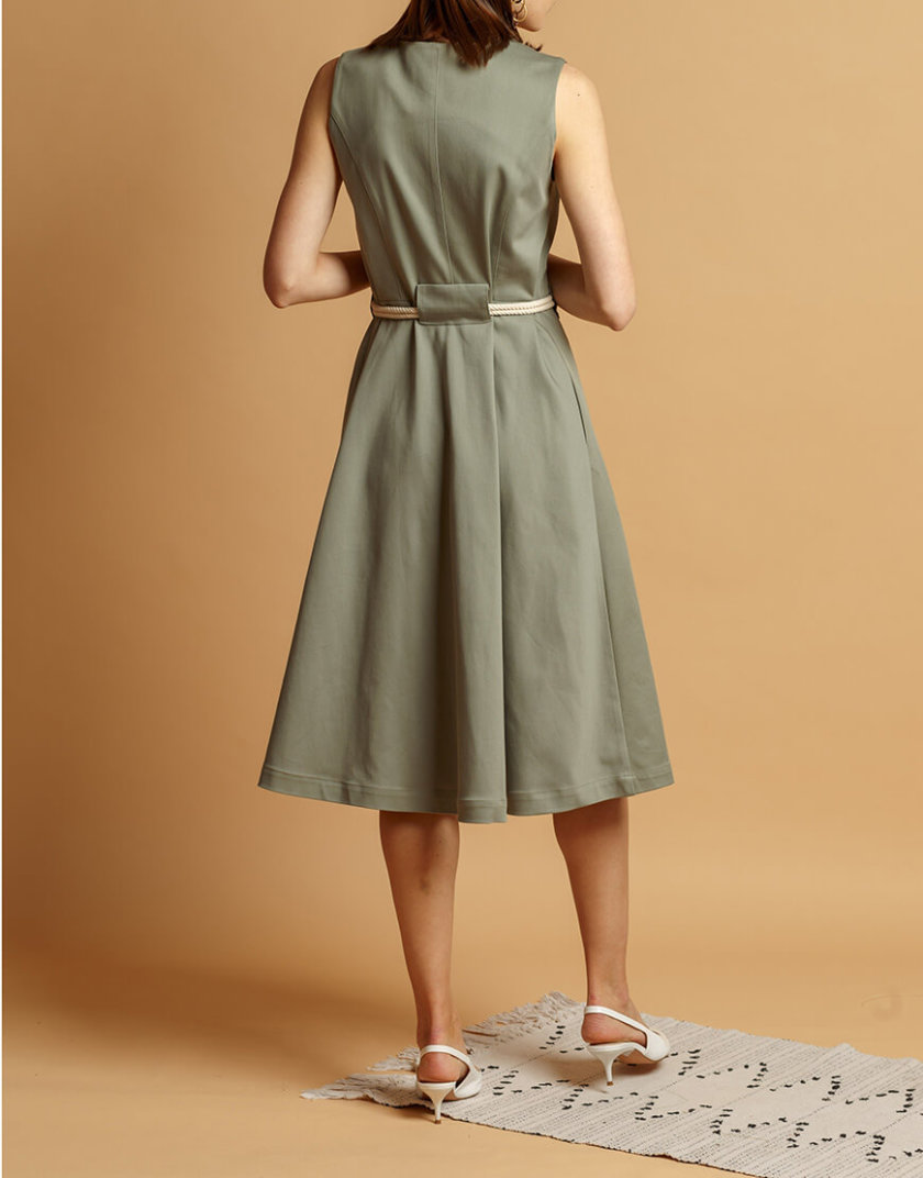 Хлопковое платье с поясом INS_SS20_11_01, фото 1 - в интернет магазине KAPSULA