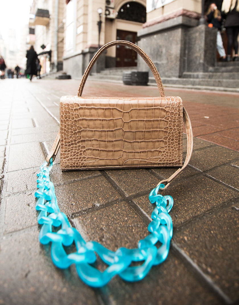 Кожаная сумка с пластиковой цепью SAYYA_SS1057, фото 1 - в интернет магазине KAPSULA