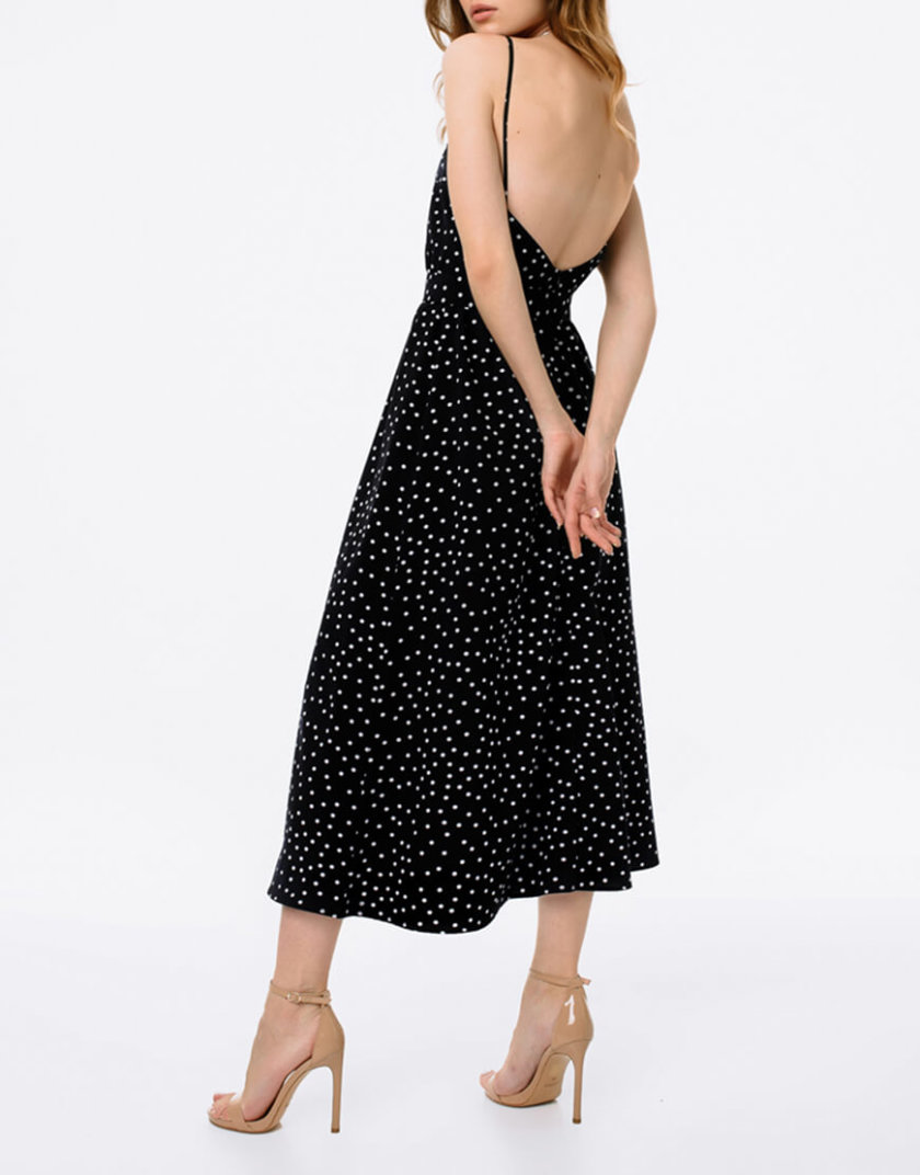 Платье с разрезом и открытой спиной BLACK MGN_1716CH, фото 1 - в интернет магазине KAPSULA