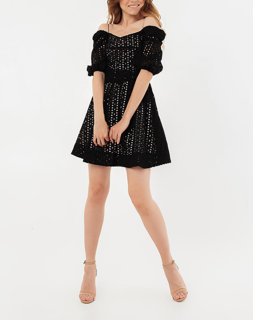 Кружевное платье из хлопка с поясом MGN_1721CH, фото 1 - в интернет магазине KAPSULA