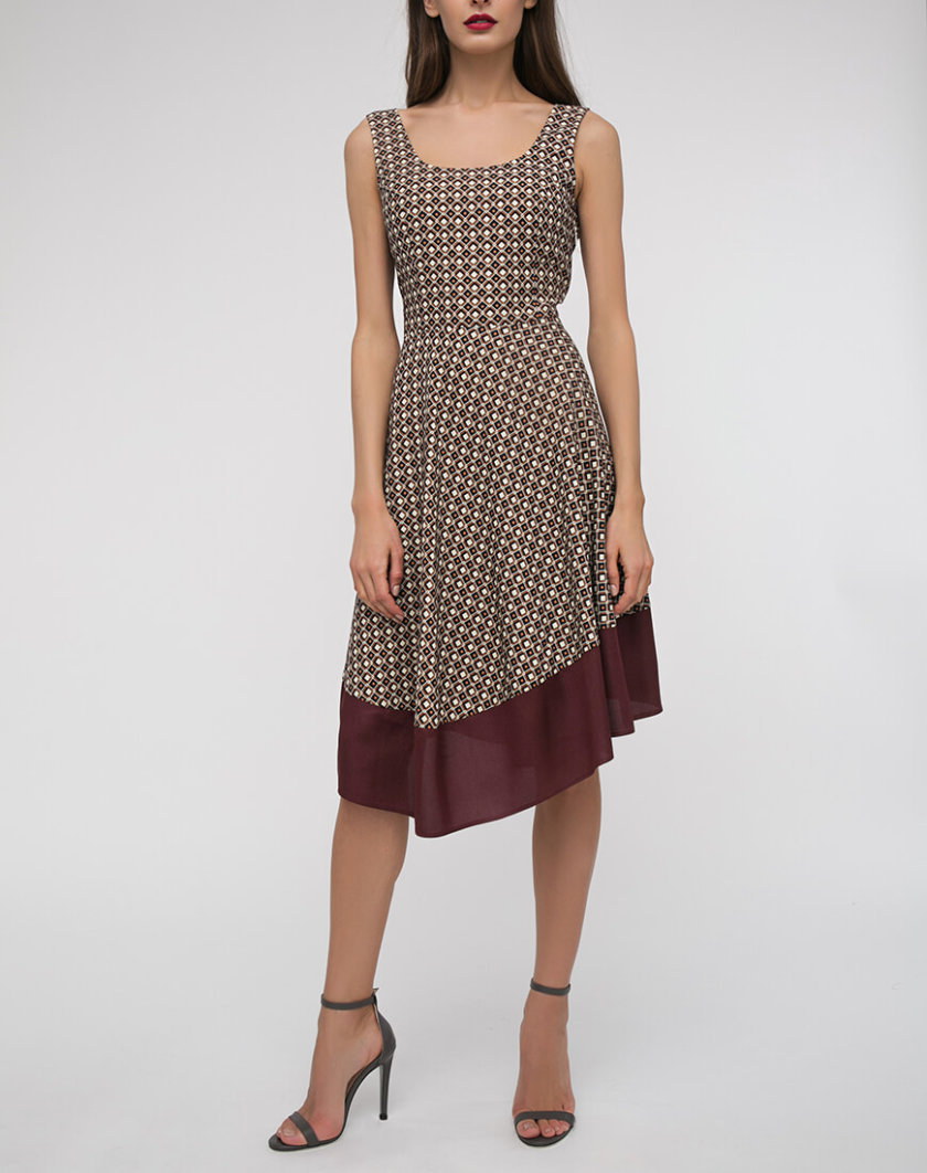 Хлопковое платье с асимметричной юбкой SHKO_17003015_outlet, фото 1 - в интернет магазине KAPSULA