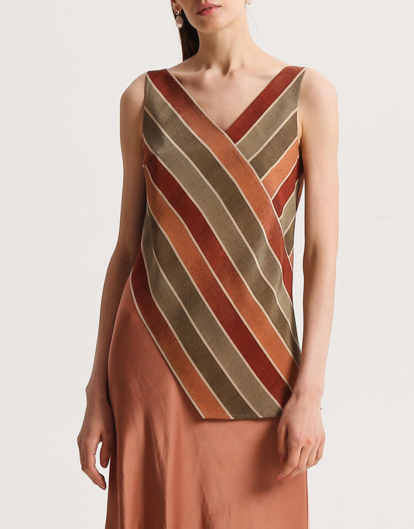 Асимметричная блуза из шелка SHKO_20011001, фото 1 - в интернет магазине KAPSULA