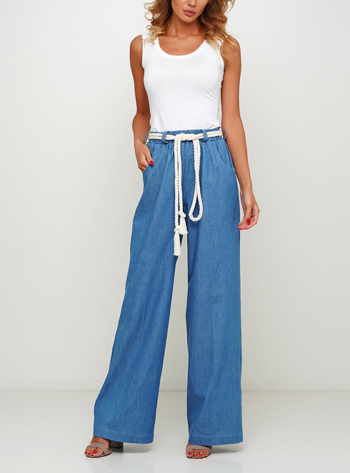 Широкие джинсы из хлопка AY_3009, фото 1 - в интернет магазине KAPSULA