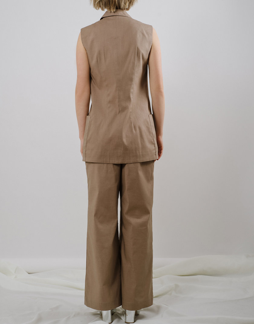 Льняные брюки на резинке MNTK_MTS20TR10, фото 1 - в интернет магазине KAPSULA
