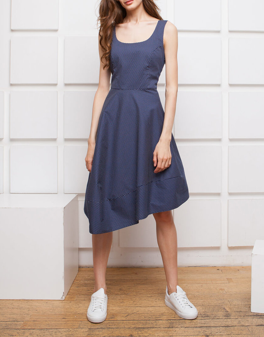 Платье с асимметричной юбкой SHKO_17003005_outlet, фото 1 - в интернет магазине KAPSULA