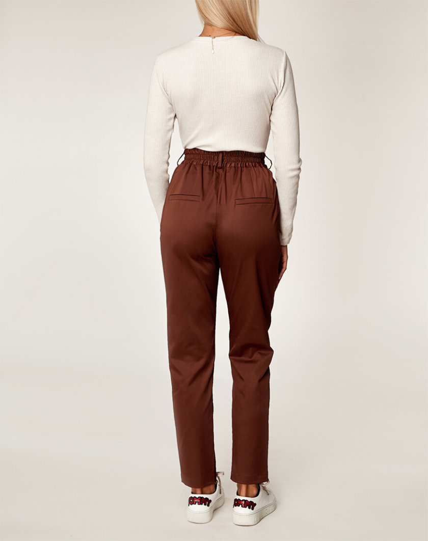 Хлопковые брюки на резинке CVR_CHOCOPAN2020, фото 1 - в интернет магазине KAPSULA