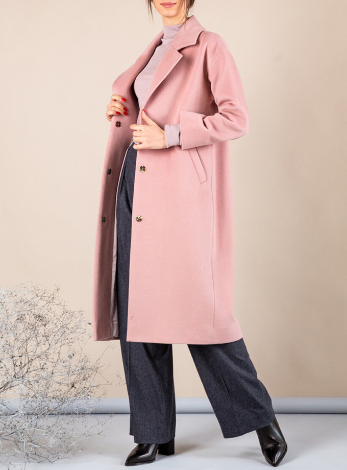 Пальто из плотной шерсти MMT_093_pudra, фото 1 - в интернет магазине KAPSULA