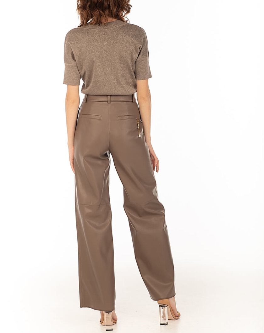 Широкие брюки из эко-кожи Сappuccino WNDR_fw2021_wtcap_08, фото 1 - в интернет магазине KAPSULA