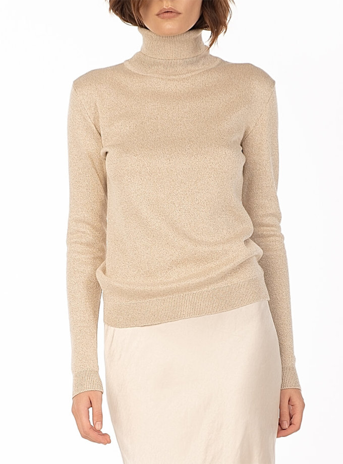 Трикотажный гольф с люрексом Beige WNDR_fw2021_gbez_04, фото 1 Трикотажный гольф с люрексом Beige WNDR_fw2021_gbez_04, фото 1 - в интернет магазине KAPSULA