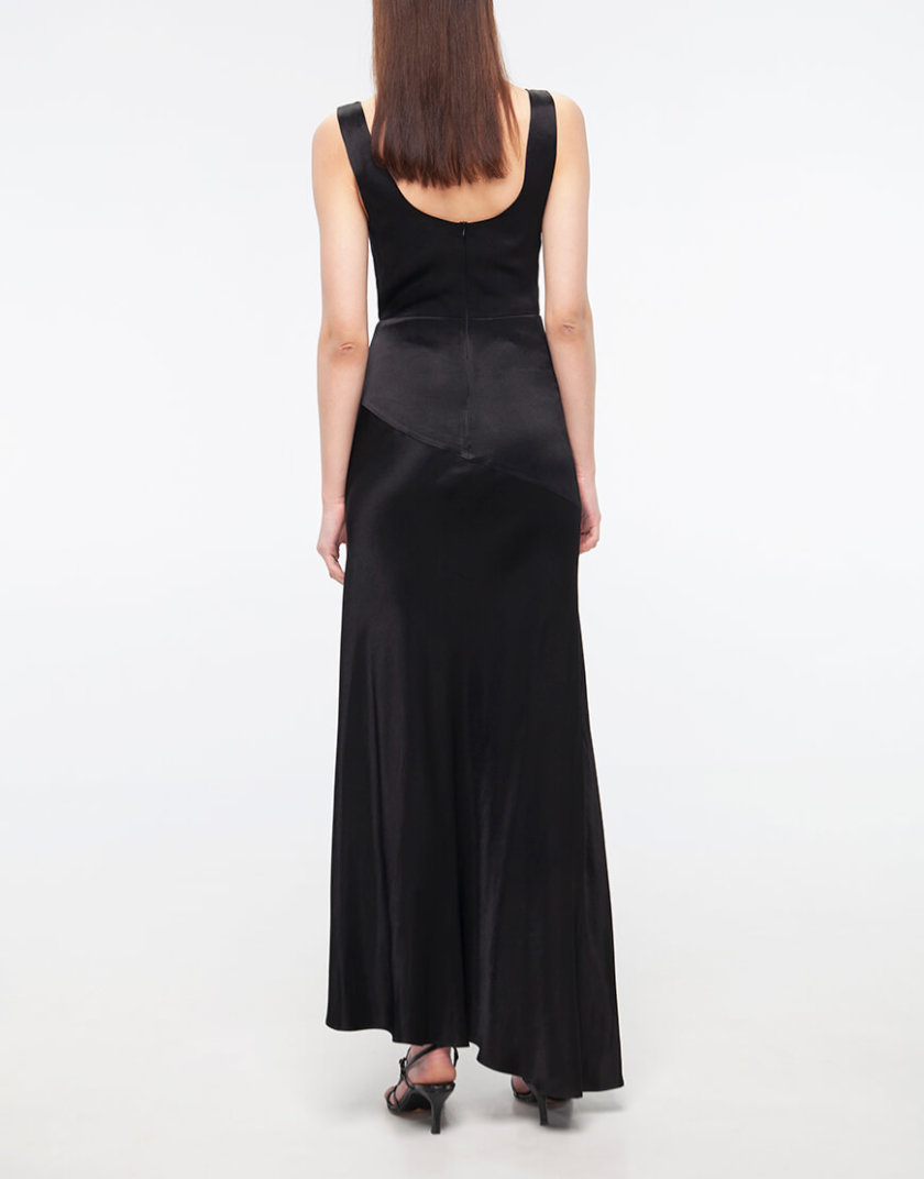 Платье с разрезом на шелковом подкладе BEAVR_BA_SS20_74, фото 1 - в интернет магазине KAPSULA
