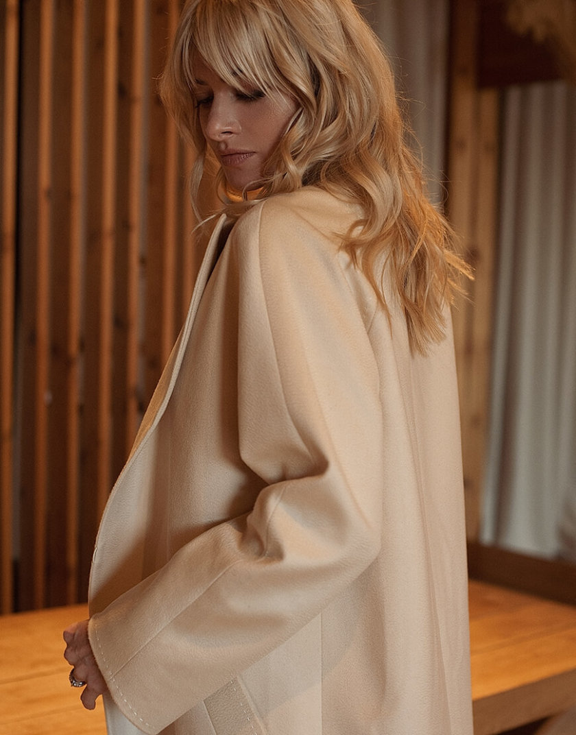 Пальто з кашеміру з поясом Milk WNDR_Fw1920_cshm_11_milk, фото 1 - в интернет магазине KAPSULA