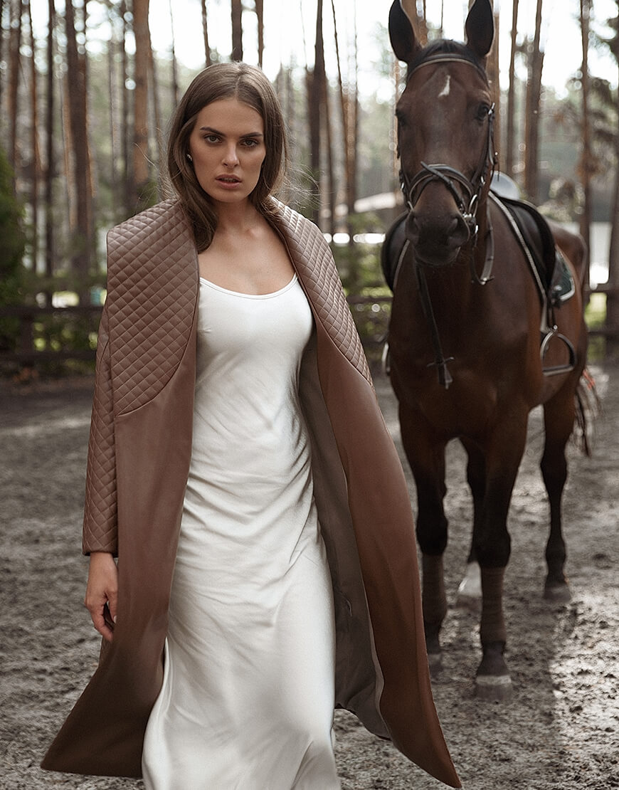 Стьобане пальто з еко-шкіри Brown WNDR_fw2021_spbr_02, фото 1 Стьобане пальто з еко-шкіри Brown WNDR_fw2021_spbr_02, фото 1 - в интернет магазине KAPSULA