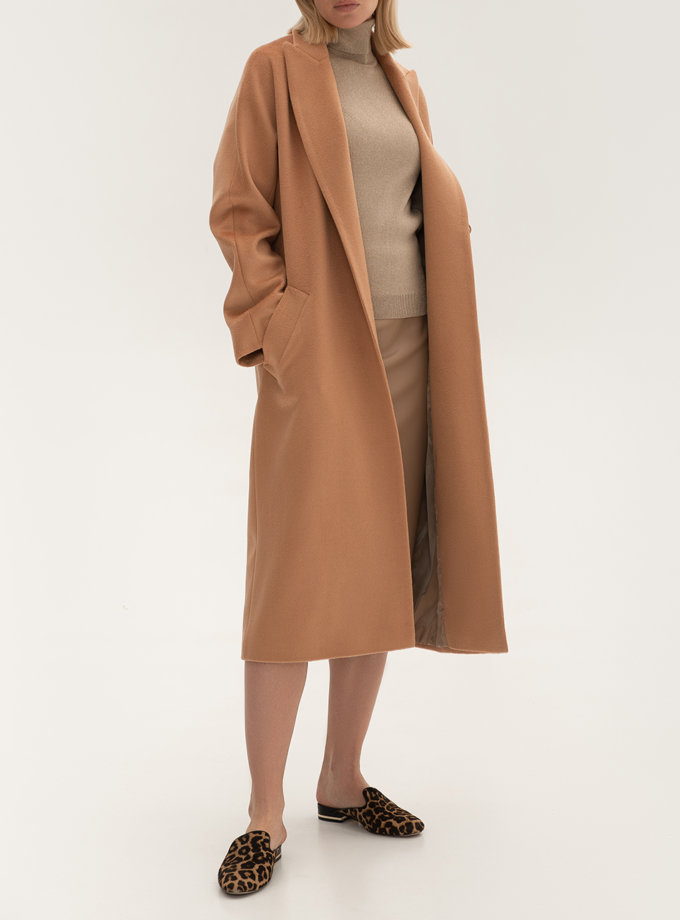 Пальто из кашемира с поясом Bronze WNDR_Fw1920_cshb_11_bronze, фото 1 - в интернет магазине KAPSULA