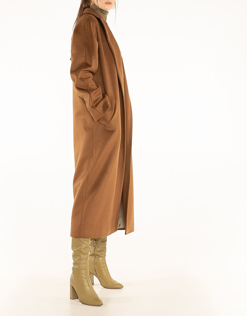Пальто из кашемира с поясом Brown WNDR_ Fw1920_cshbr_11, фото 1 - в интернет магазине KAPSULA