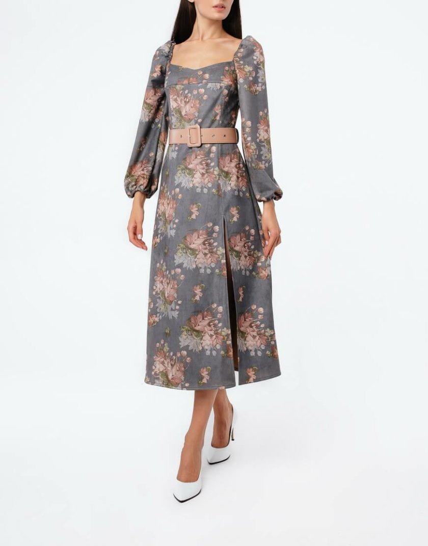 Платье миди с поясом MGN_2604S, фото 1 - в интернет магазине KAPSULA