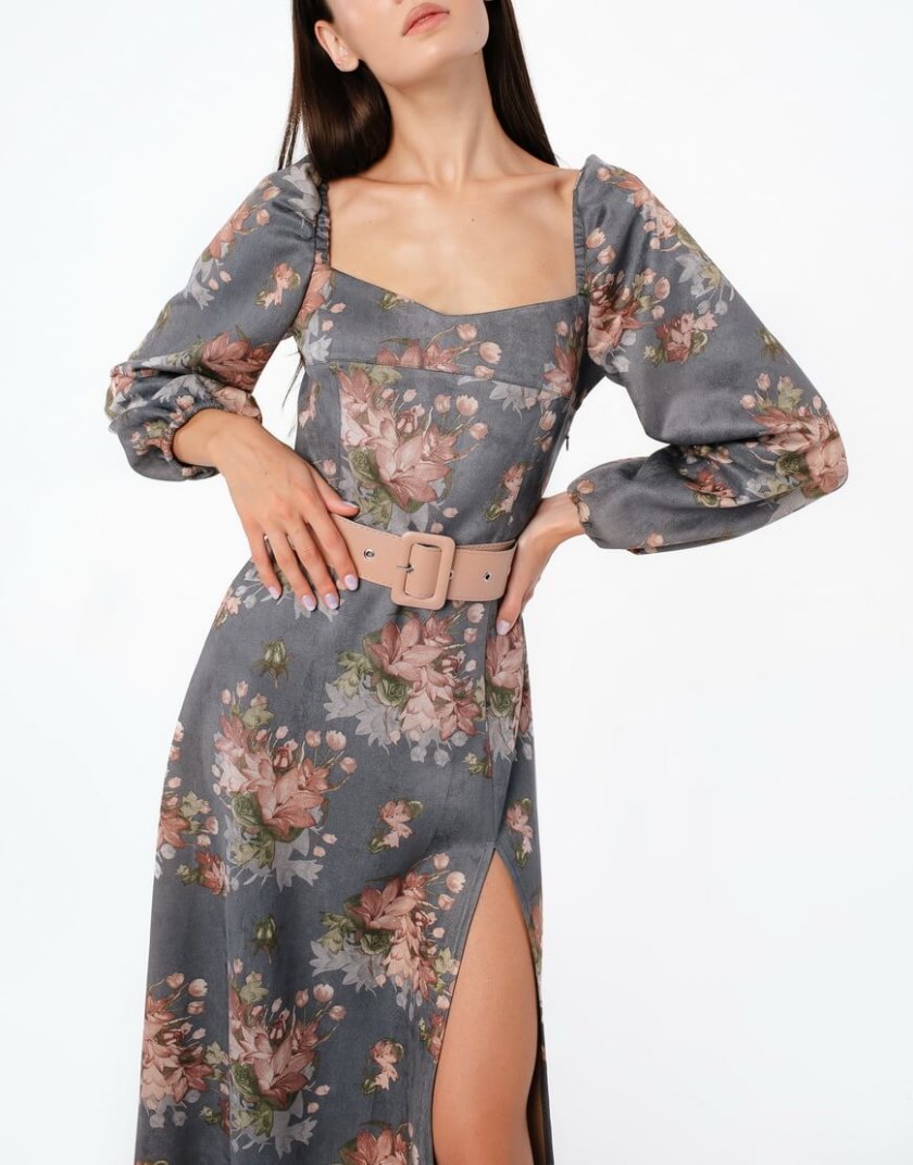 Платье миди с поясом MGN_2604S, фото 1 - в интернет магазине KAPSULA
