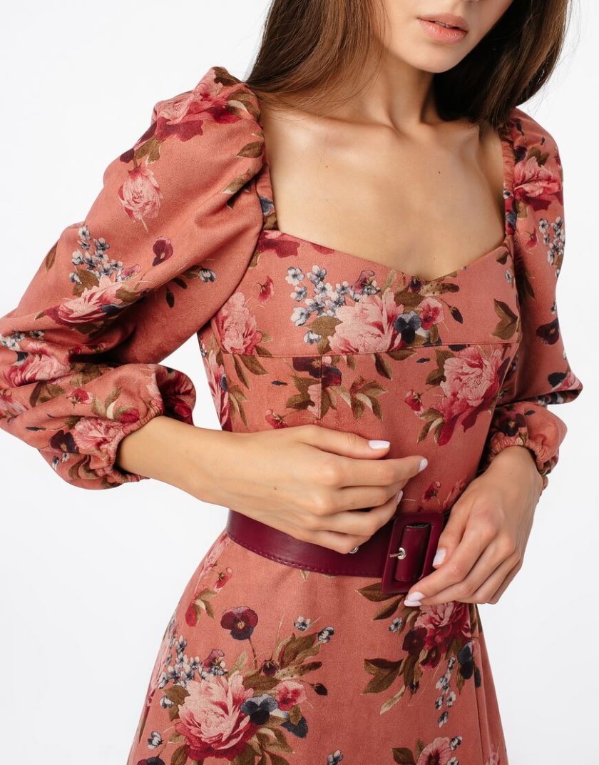 Платье миди с поясом MGN_2604P, фото 1 - в интернет магазине KAPSULA