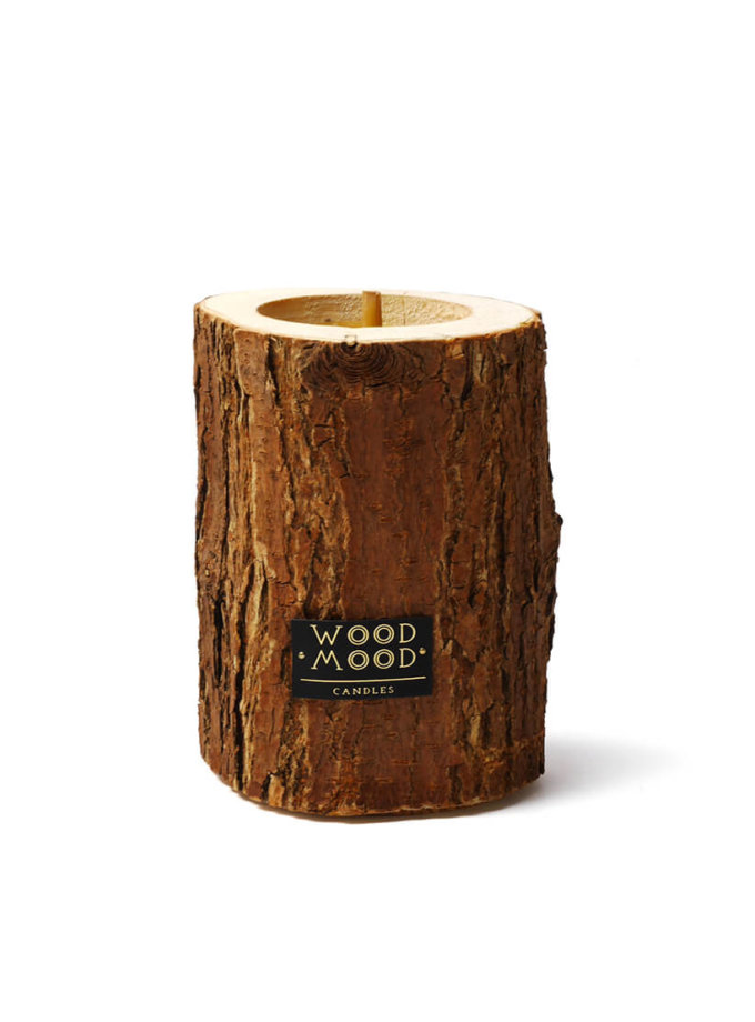 Свеча Rocky в дереве с ароматом кедра M WM_1121100000, фото 1 - в интернет магазине KAPSULA