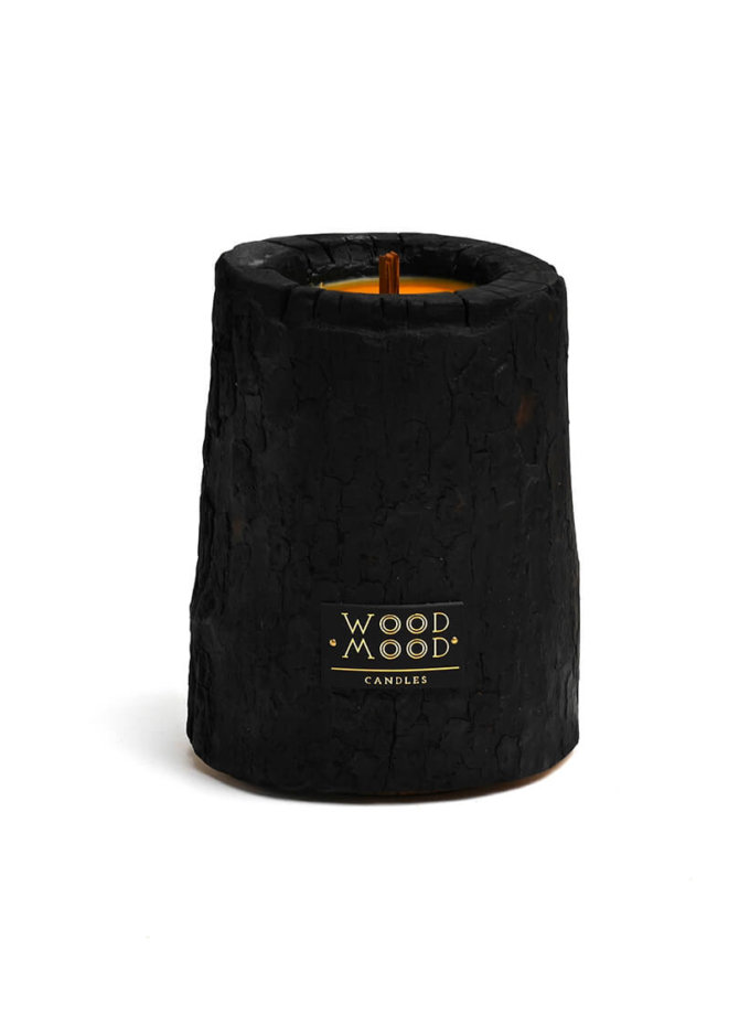 Свеча в дереве обожжённая с ароматом мяты M WM_1832100000, фото 1 - в интернет магазине KAPSULA