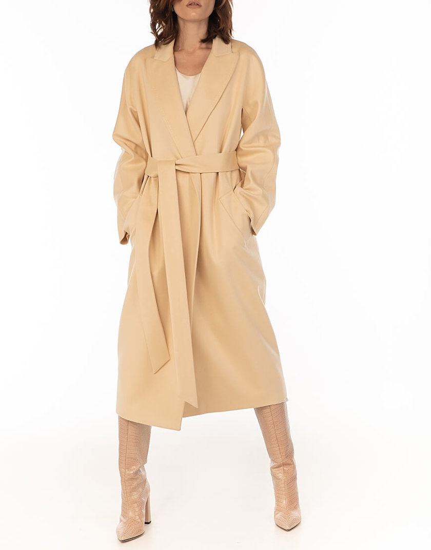 Пальто з кашеміру з поясом Milk WNDR_Fw1920_cshm_11_milk, фото 1 - в интернет магазине KAPSULA