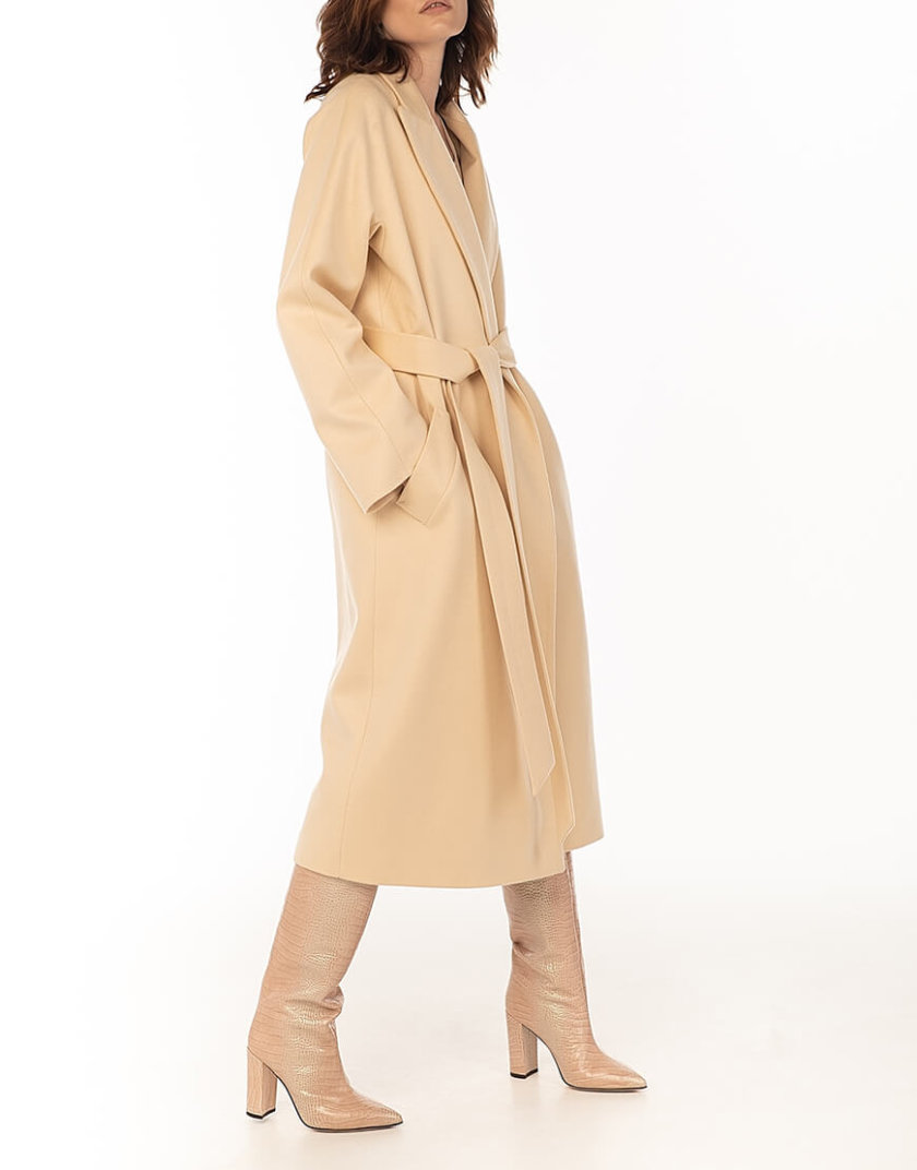 Пальто з кашеміру з поясом Milk WNDR_Fw1920_cshm_11_milk, фото 1 - в интернет магазине KAPSULA