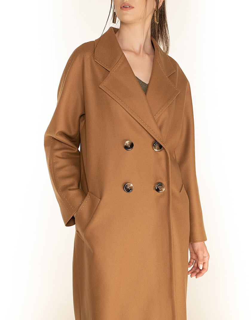 Двубортное пальто c рукавом реглан Camel WNDR_fw1920_ccan02, фото 1 - в интернет магазине KAPSULA