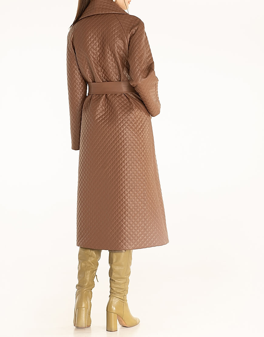 Стьобане пальто з еко-шкіри Brown WNDR_fw2021_spbr_02, фото 1 Стьобане пальто з еко-шкіри Brown WNDR_fw2021_spbr_02, фото 1 - в интернет магазине KAPSULA