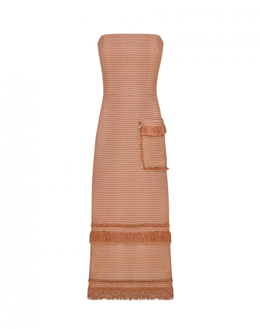 Платье-бюстье с бахромой SAYYA_FW1079, фото 1 - в интернет магазине KAPSULA