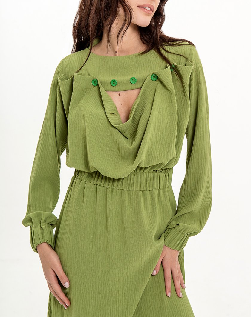 Платье миди с резинкой на талии XM_Nat_27, фото 1 - в интернет магазине KAPSULA