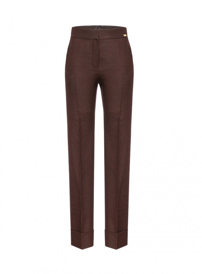 Прямые брюки из шерсти SOL_SOW_2020T13, фото 1 - в интернет магазине KAPSULA