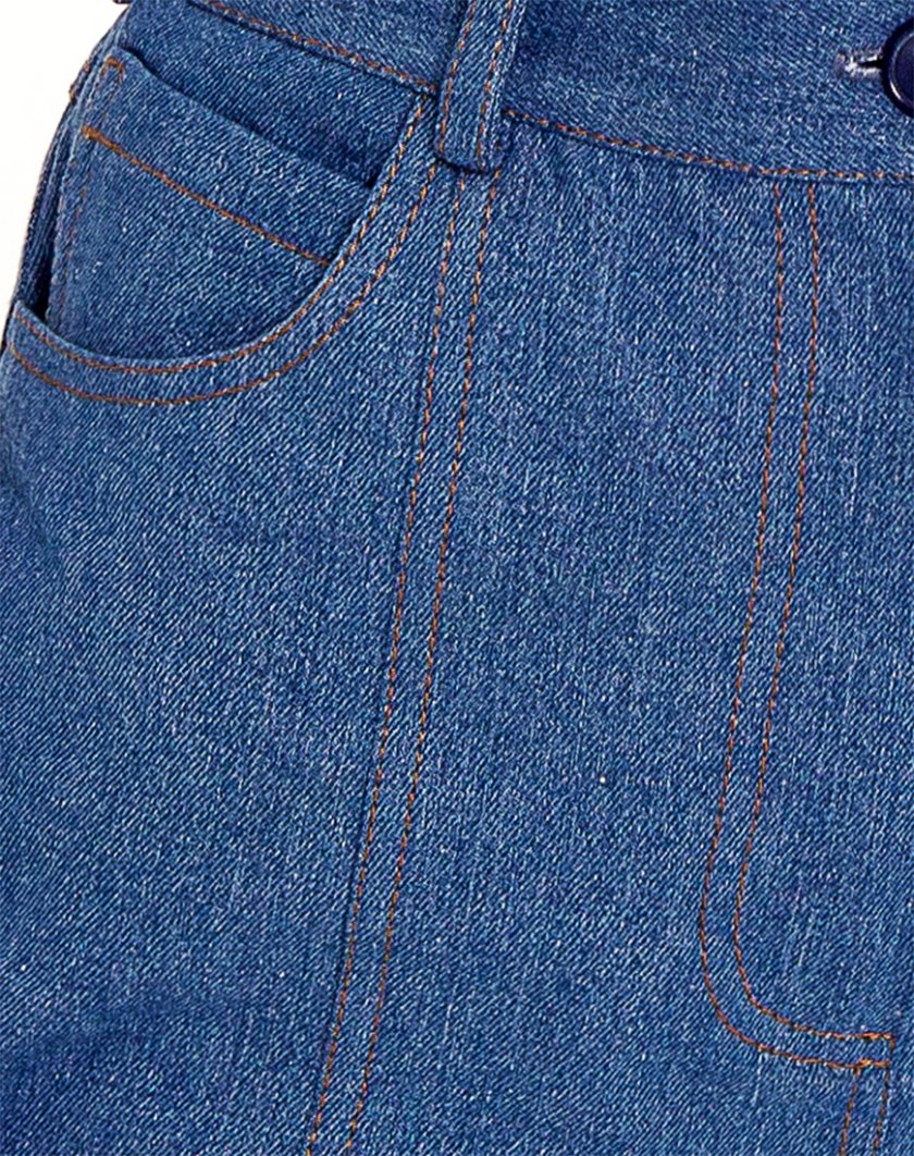 Джинсовые брюки со строчкой XM_Nat_9, фото 1 - в интернет магазине KAPSULA
