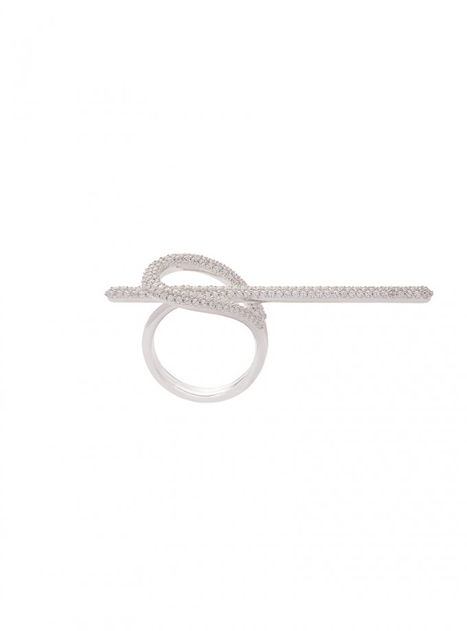 Срібний перстень FUTURE з фіанітами AA_3K089-0004, фото 1 - в интернет магазине KAPSULA