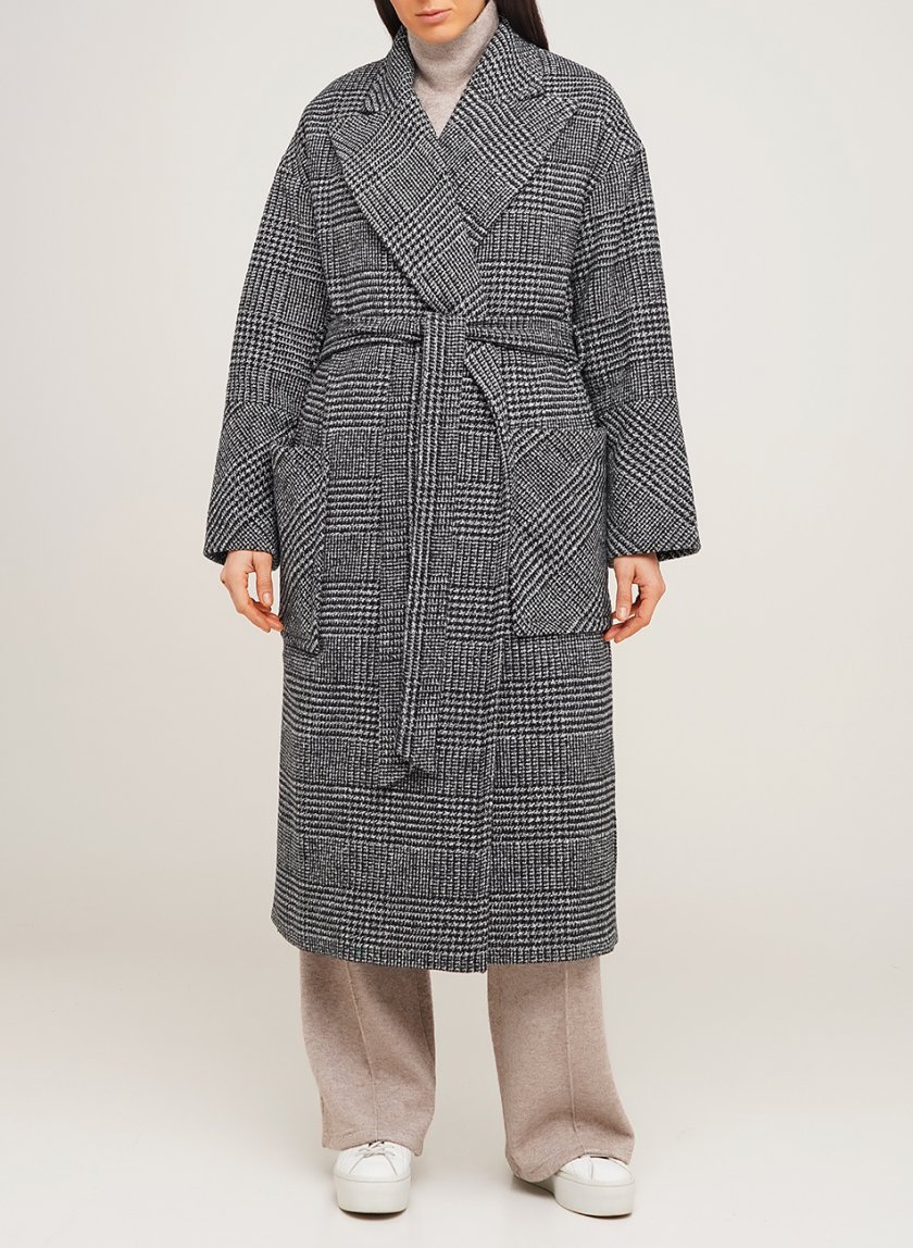Шерстяное пальто-халат AY_1849, фото 1 - в интернет магазине KAPSULA