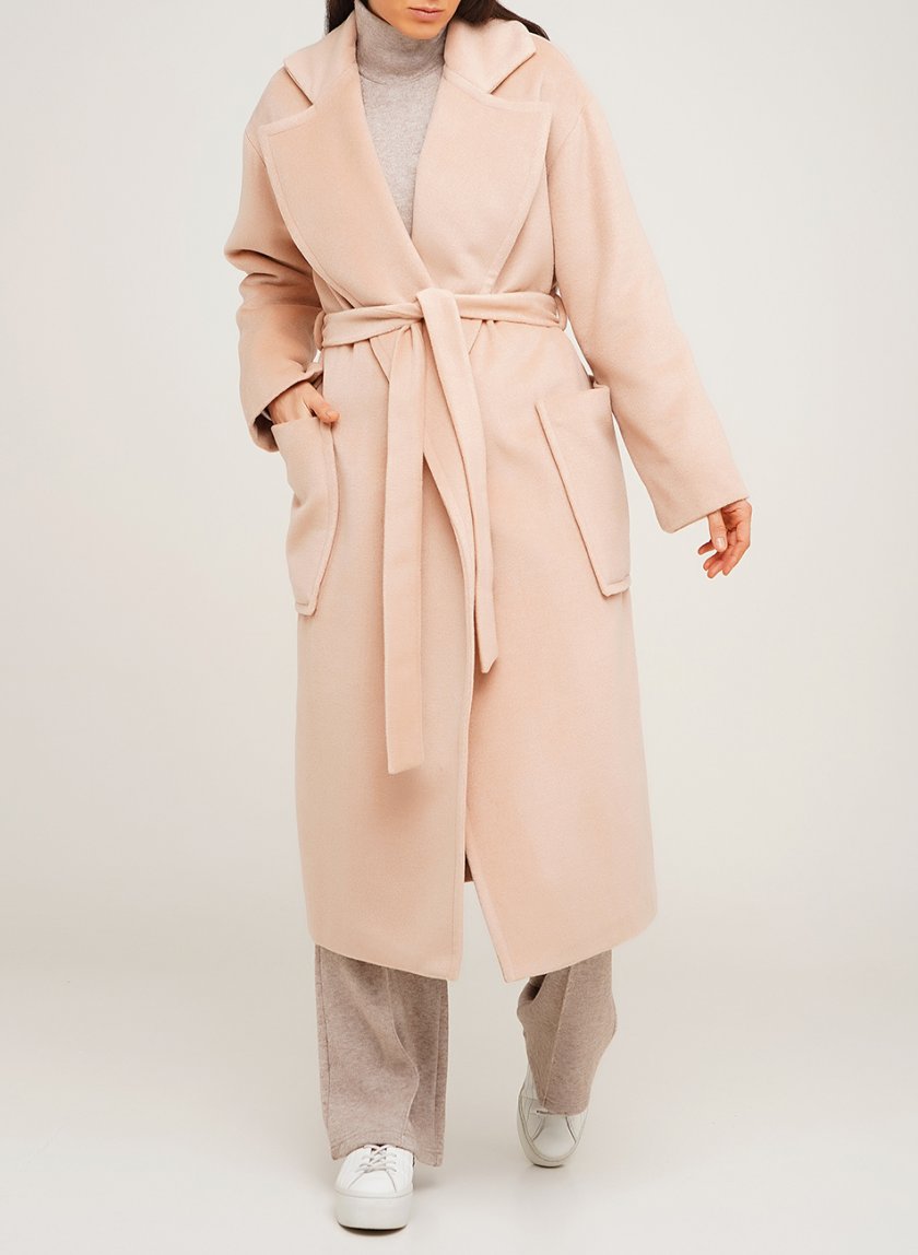 Зимнее пальто из шерсти на запах AY_3088, фото 1 - в интернет магазине KAPSULA