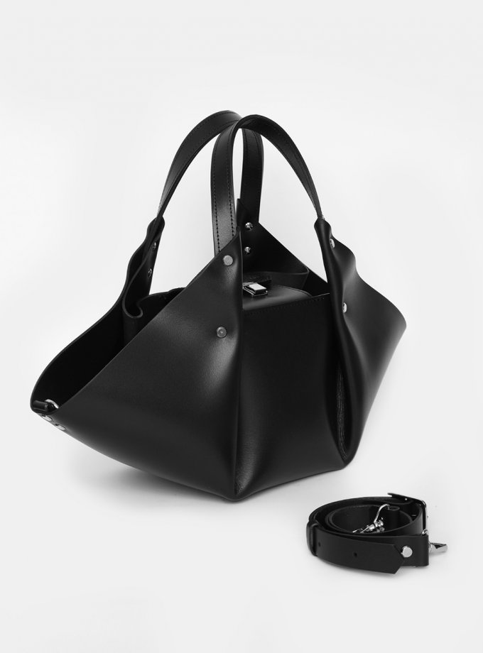 Шопер Hoshi Black з натуральної шкіри VIS_Hoshi-shopper-002, фото 1 - в интернет магазине KAPSULA