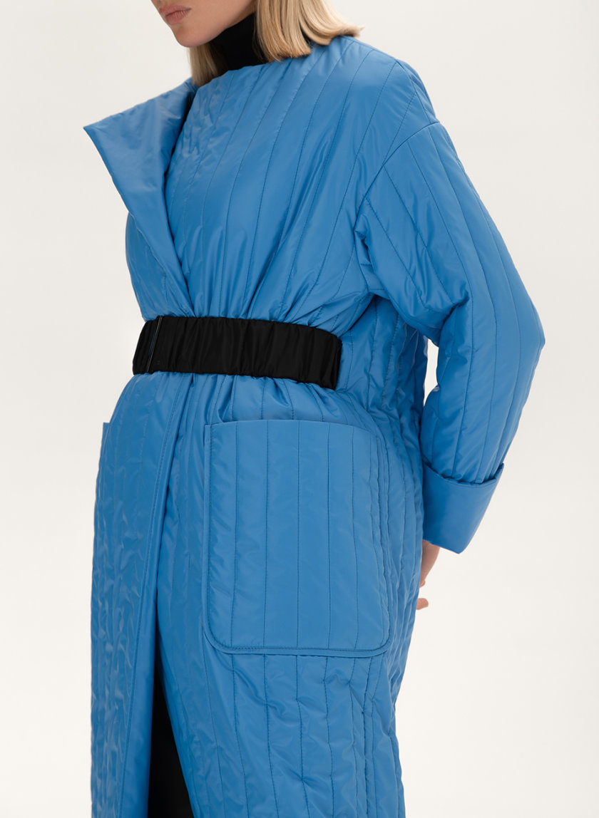 Стеганое пальто с поясом WNDR_sp_21_pspbl_03, фото 1 - в интернет магазине KAPSULA