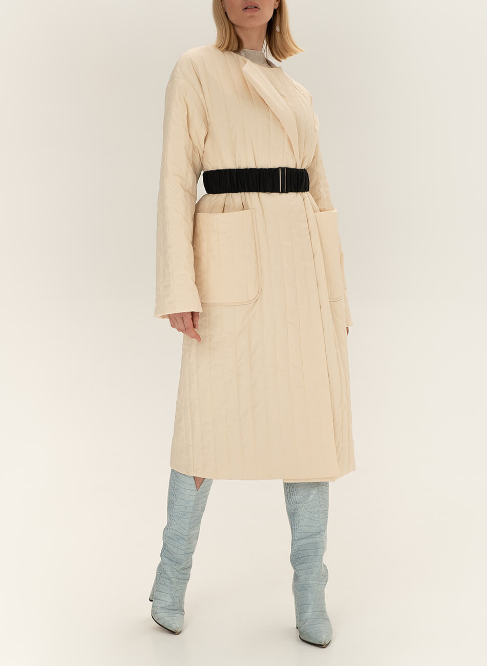 Стьобане пальто з поясом WNDR_sp_21_pspml_03, фото 1 Стьобане пальто з поясом WNDR_sp_21_pspml_03, фото 1 - в интернет магазине KAPSULA