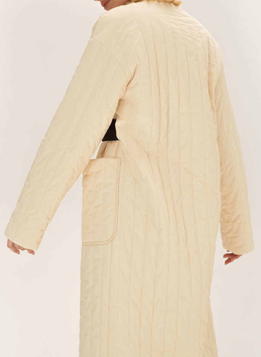 Стеганое пальто с поясом WNDR_sp_21_pspml_03, фото 1 - в интернет магазине KAPSULA