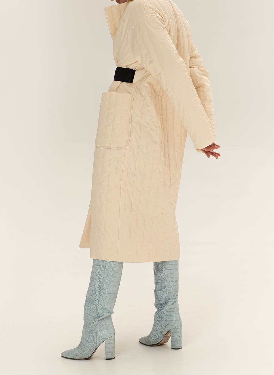 Стьобане пальто з поясом WNDR_sp_21_pspml_03, фото 1 Стьобане пальто з поясом WNDR_sp_21_pspml_03, фото 1 - в интернет магазине KAPSULA