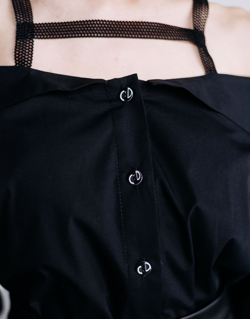 Блуза с открытыми плечами SE_SE9_Shrt_Nshldr_B, фото 1 - в интернет магазине KAPSULA