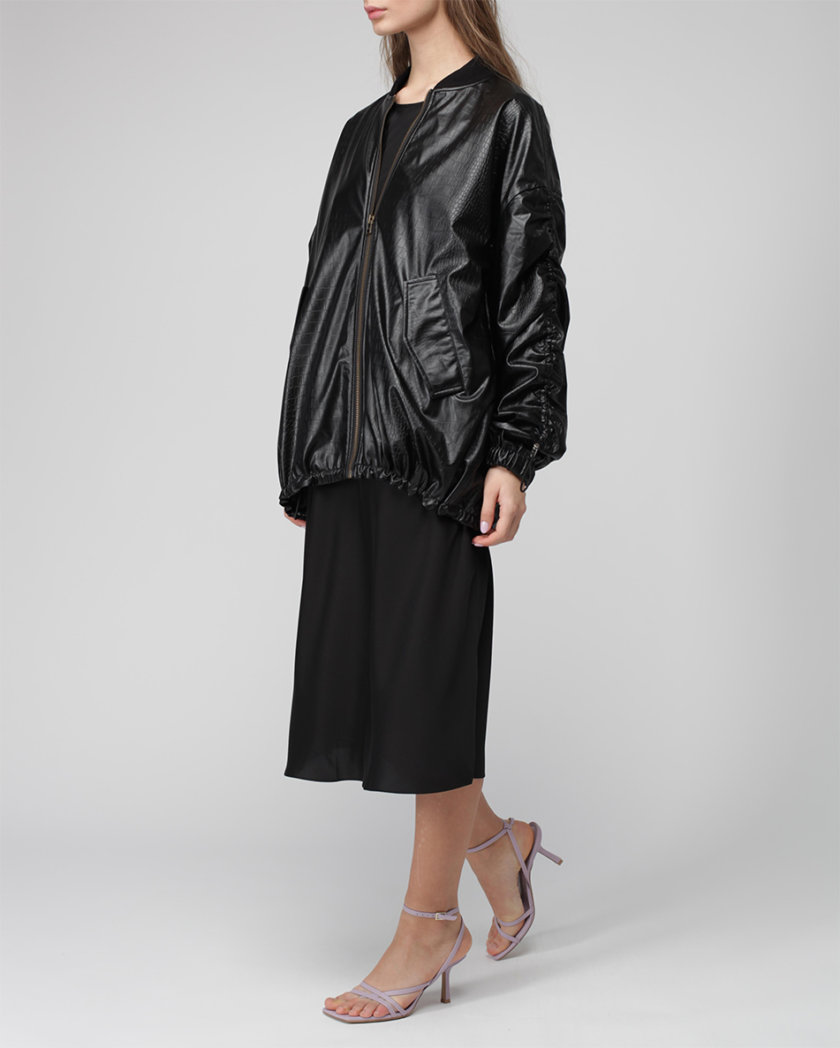 Куртка oversize з екошкіри MISS_JA-009-black, фото 1 - в интернет магазине KAPSULA