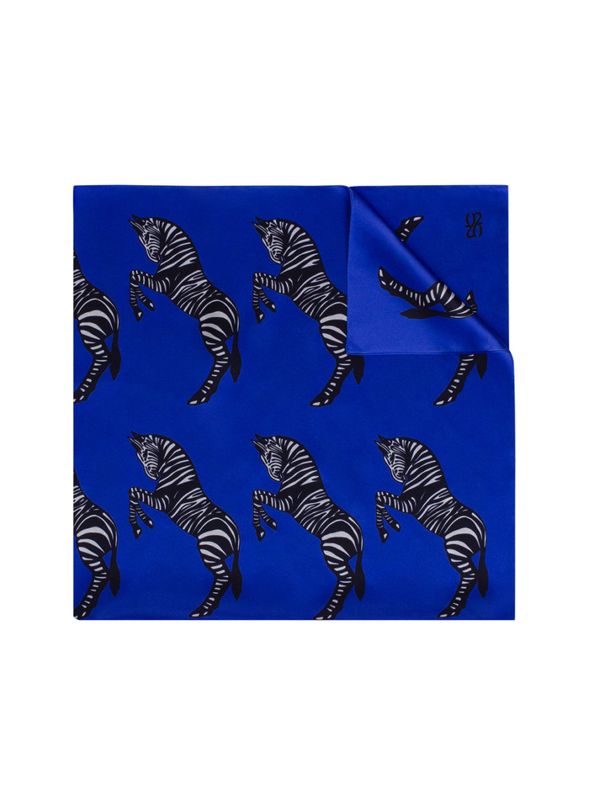 Шелковый платок с эксклюзивным принтом 100х100 см 0202_30042, фото 1 - в интернет магазине KAPSULA
