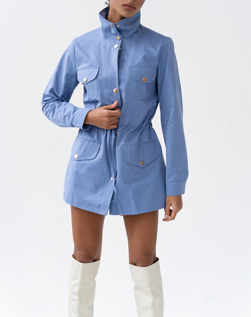 Хлопковая куртка-парка Lora на подкладке MC_MY0621, фото 1 - в интернет магазине KAPSULA