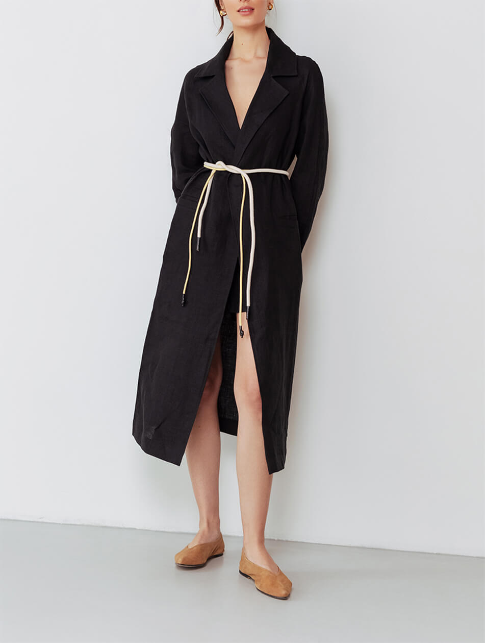 Накидка з льону з поясом BLCGR_BLCN_787, фото 1 Накидка з льону з поясом BLCGR_BLCN_787, фото 1 - в интернет магазине KAPSULA